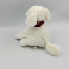 Doudou peluche chien blanc bandanas rouge EDITIONS DOUCET