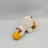 Doudou peluche canard blanc jaune noeud vichy rouge NICI