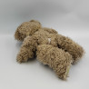 Ancienne peluche ours marron bleu articulé