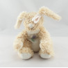 Doudou ours beige blanc fleurs BENGY