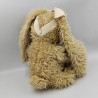 Grande peluche lapin beige bandeau noeud blanc BUKOWSKI