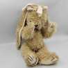 Grande peluche lapin beige bandeau noeud blanc BUKOWSKI