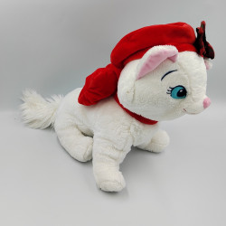 Peluche Chat blanc Marie avec béret rouge Les Aristochats Disney Store