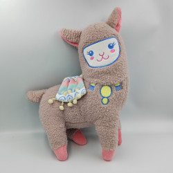 Peluche lama beige rose jaune HAPPY LLAMAS