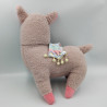 Peluche lama beige rose jaune HAPPY LLAMAS