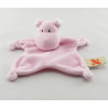 Doudou plat hippopotame rose NICOTOY