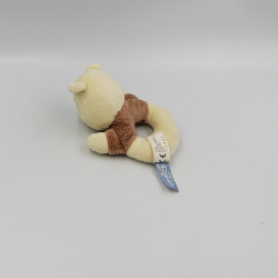 Doudou hochet Winnie l'Ourson écru beige marron Disney Baby