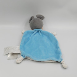 DOUDOU PLAT MICKEY BLEU BLANC ÉTOILES DISNEY