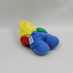 Doudou clown bleu rouge vert jaune NOUNOURS