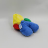 Doudou clown bleu rouge vert jaune NOUNOURS