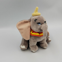 Doudou éléphant gris Dumbo col orange NICOTOY