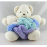 Doudou ours plume blanc bleu KALOO 1998