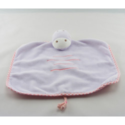 Doudou zébre vache mauve parme col bleu TEX