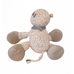 Grand Doudou chat panthère blanc gris LEA NATTOU