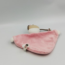Doudou plat poupée fille rose BERLINGOT