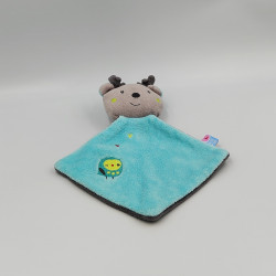 Doudou plat caribou cerf elan bleu gris SUCRE D'ORGE