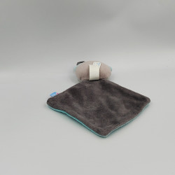 Doudou plat caribou cerf elan bleu gris SUCRE D'ORGE