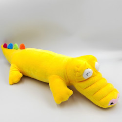Doudou peluche crocodile jaune BABOU