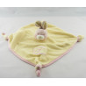 Doudou plat lapin jaune vert rose bleu nuage GIPSY