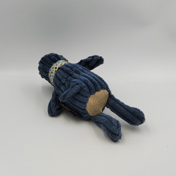 Doudou hippopotame bleu rouge Hippipos DEGLINGOS