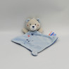Doudou plat ours gris bleu fusée SUCRE D'ORGE