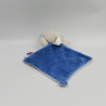 Doudou plat ours gris bleu fusée SUCRE D'ORGE