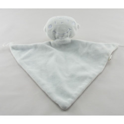 Doudou plat éponge souris bleu AUCHAN