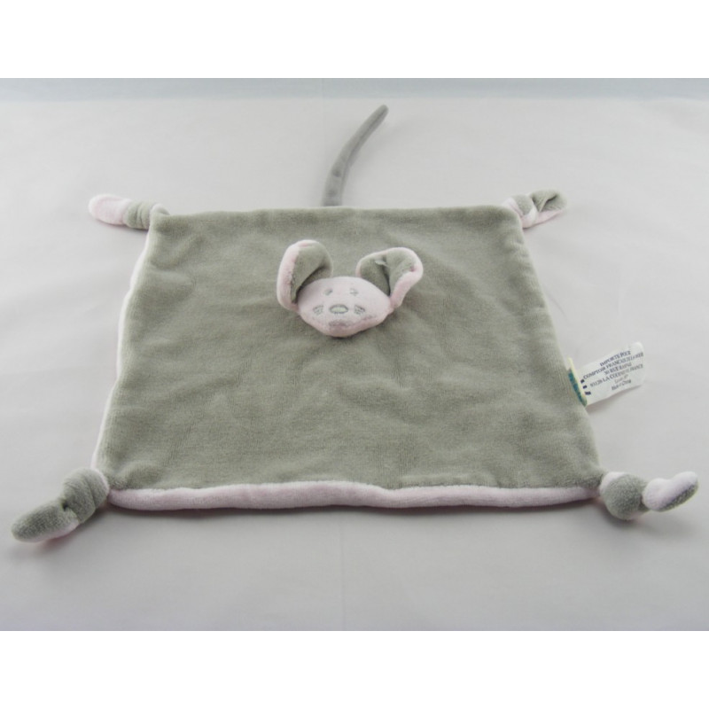 Doudou plat ours rose TCF TOUT COMPTE FAIT