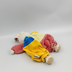 Doudou lapin bleu jaune rouge BESTEVER 200