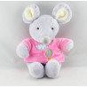 Doudou souris rose nuage montgolfiére GIPSY