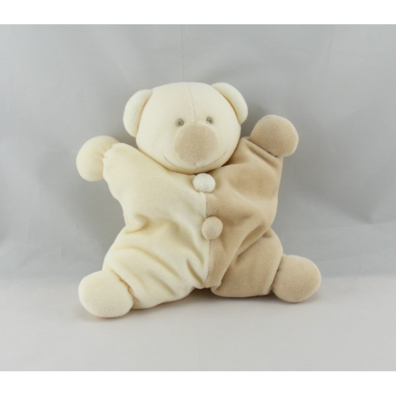 Doudou semi plat ours clown gris PRISCILLA LARSEN