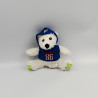 Porte clef peluche ours blanc bleu FUTUROSCOPE Porte clef peluche ours blanc bleu FUTUROSCOPE
