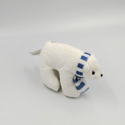 Petit doudou ours polaire blanc écharpe bleu YVES ROCHER