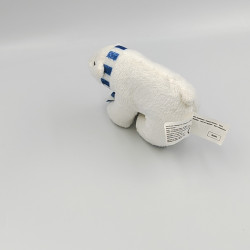 Petit doudou ours polaire blanc écharpe bleu YVES ROCHER