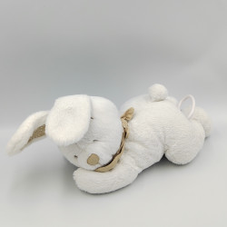 Doudou musical lapin blanc foulard beige NICOTOY