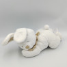 Doudou musical lapin blanc foulard beige NICOTOY