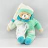 Doudou et compagnie pantin ours vert mouchoir 