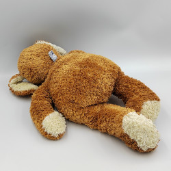 Doudou peluche chien marron blanc AJENA