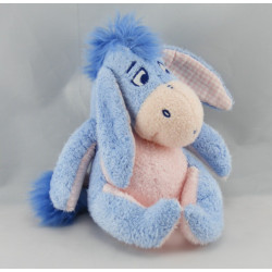 Doudou Bourriquet bleu clair oreilles vichy DISNEY NICOTOY