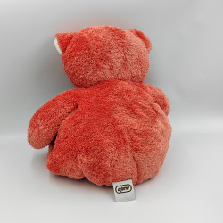 Doudou peluche ours rouge blanc AJENA