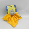 Doudou plat hippopotame gris orange BEBEREVE