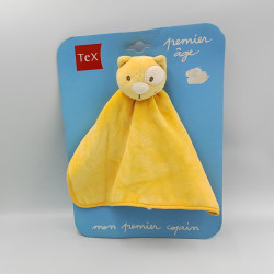 Doudou plat chat  jaune...