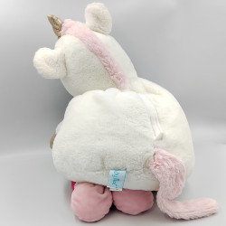 Doudou licorne blanche rose or Ma cachette à pyjama BABY NAT