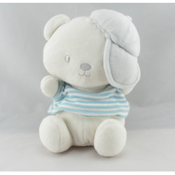 Doudou ours blanc noeud rose HM H ET M 