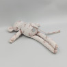 DOUDOU SOURIS BLANCHE ROSE FLEURS PETIT BATEAU