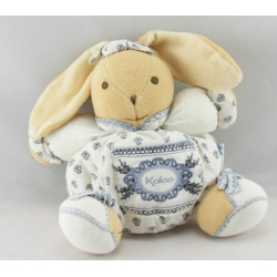 Doudou lapin patapouf écru beige feuille KALOO