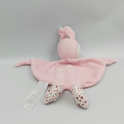 Doudou plat biche rose blanche fleurs TOM & KIDDY TOMKIDS