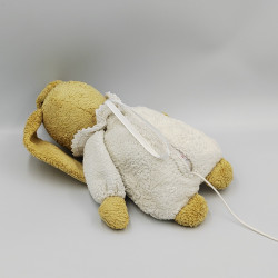 Doudou musical lapin beige blanc TROUSSELIER