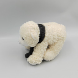 Doudou peluche ours polaire blanc écharpe grise I2C KIABI BEBE