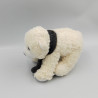 Doudou peluche ours polaire blanc écharpe grise I2C KIABI BEBE